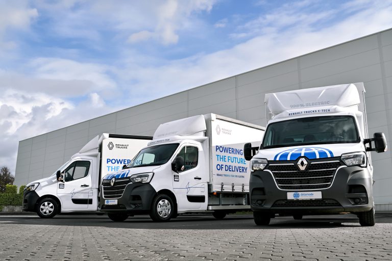 Delamode Baltics krovinių pervežimo keliais transporto parkas - elektriniai automobiliai